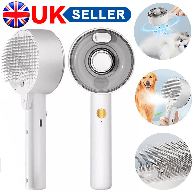 4-in-1 Cat Steam Brush – Electric Pet Spray Massager & Hair Removal Comb for Cats & Dogs