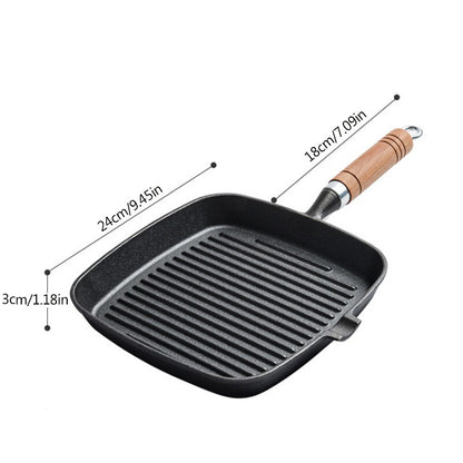Non-Stick Grill Pan with Pouring Lips – Induction Griddle Frying Pan for Steak, Meat & Veggies