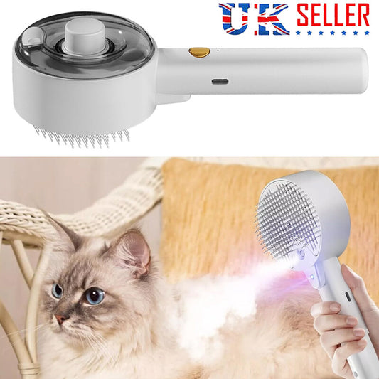 4-in-1 Cat Steam Brush – Electric Pet Spray Massager & Hair Removal Comb for Cats & Dogs