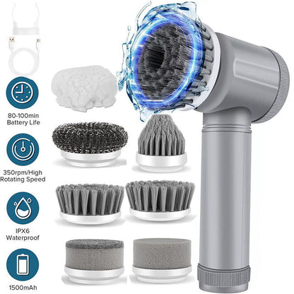 Rechargeable Electric Cordless Spin Scrubber – Turbo Cleaning Brush for Bathroom, Kitchen & Home