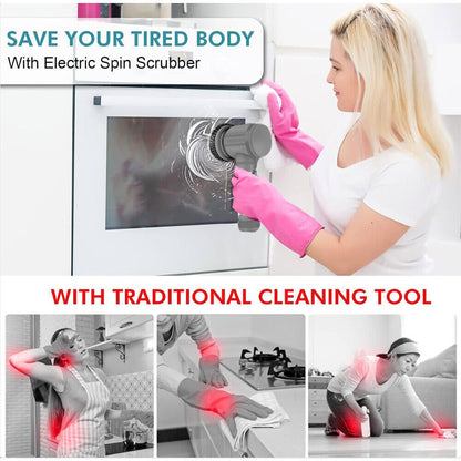 Rechargeable Electric Cordless Spin Scrubber – Turbo Cleaning Brush for Bathroom, Kitchen & Home