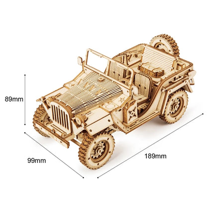3D Wooden Army Jeep Puzzle – Scale DIY Wooden Model Kit | Mechanical Puzzle Toy | Christmas Gift for Kids & Adults
