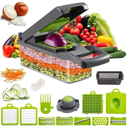 15-in-1 Vegetable Chopper & Slicer – Multifunctional Food Chopper, Dicer, Peeler, Cutter | Kitchen Gadget for Salad, Fruits & Vegetables