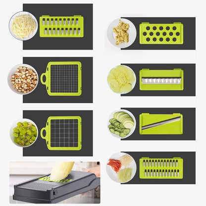 15-in-1 Vegetable Chopper & Slicer – Multifunctional Food Chopper, Dicer, Peeler, Cutter | Kitchen Gadget for Salad, Fruits & Vegetables
