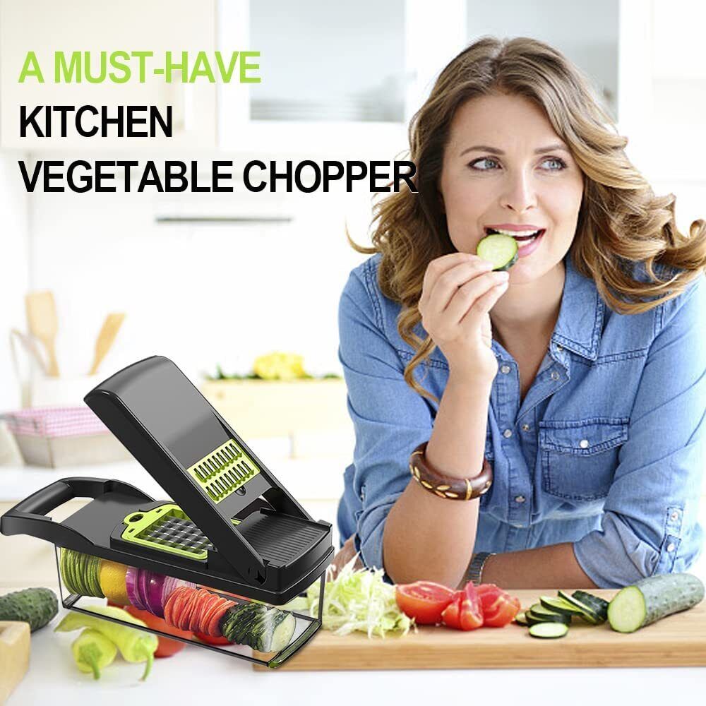 15-in-1 Vegetable Chopper & Slicer – Multifunctional Food Chopper, Dicer, Peeler, Cutter | Kitchen Gadget for Salad, Fruits & Vegetables