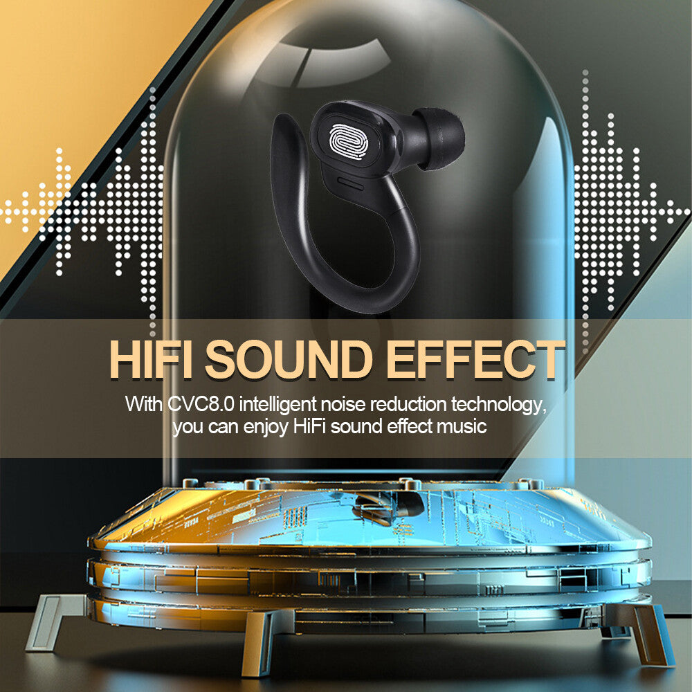 Sports Wireless Bluetooth Earphones – Ear Hook Running Headphones | High Bass Wireless Earbuds for Gym & Workout