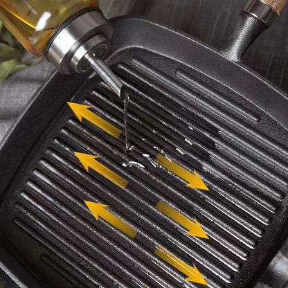 Non-Stick Grill Pan with Pouring Lips – Induction Griddle Frying Pan for Steak, Meat & Veggies