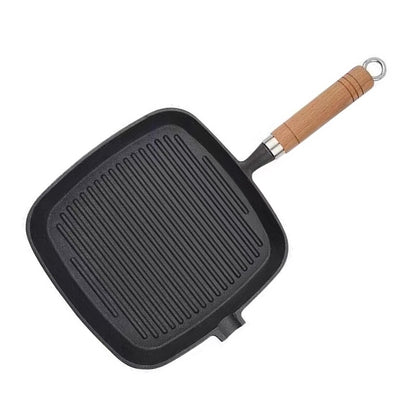 Non-Stick Grill Pan with Pouring Lips – Induction Griddle Frying Pan for Steak, Meat & Veggies
